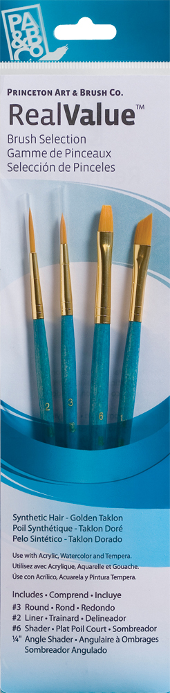 Brush Set 9173 Real Value Series - Golden Taklon Set of 4 brushes