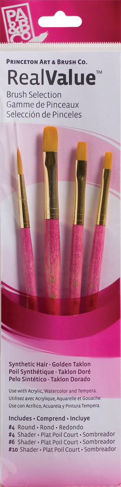 Brush Set 9181 Real Value Series - Golden Taklon Set of 4 brushes