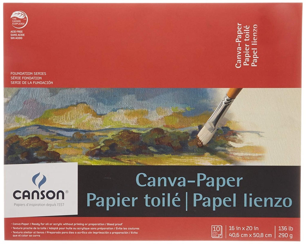 Canson Artist Series Canva-Paper Pad 12x16 136lb