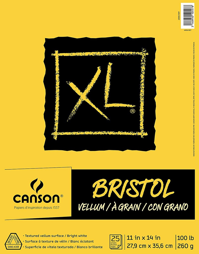 Canson XL Bristol Vellum Pad 11x14 100lb