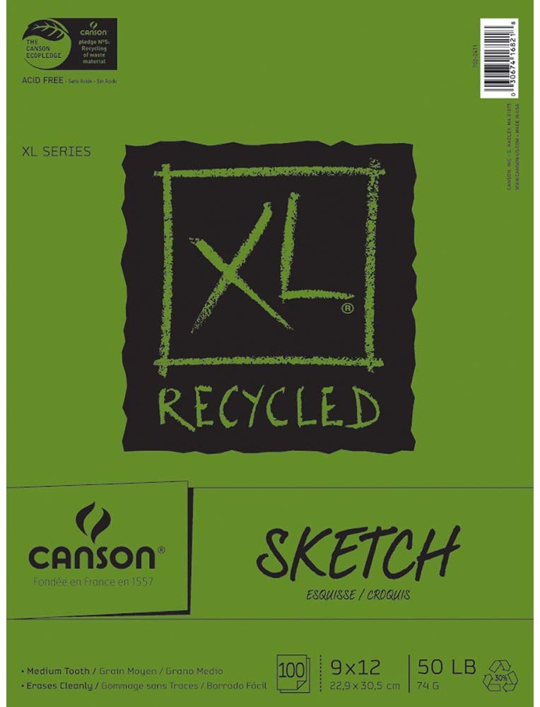 Canson XL Recycled Sketch 9x12 50lb