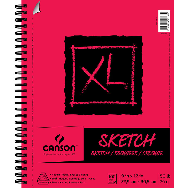 Canson XL Sketch Pad Coil 11x14 50lb