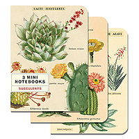 Cavallini & Co. Mini Notebook 3-book Set - Succulents **ND**