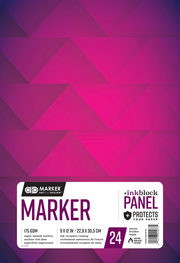 Chartpak Pad +inkblock PANEL Ad Marker 175 GSM 9" x 12"