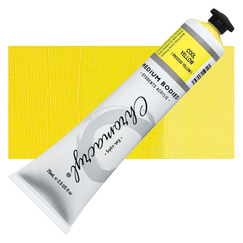 Chromacryl Medium Bodied Student Acrylic 75ml Tube Cool Yellow   **ND**