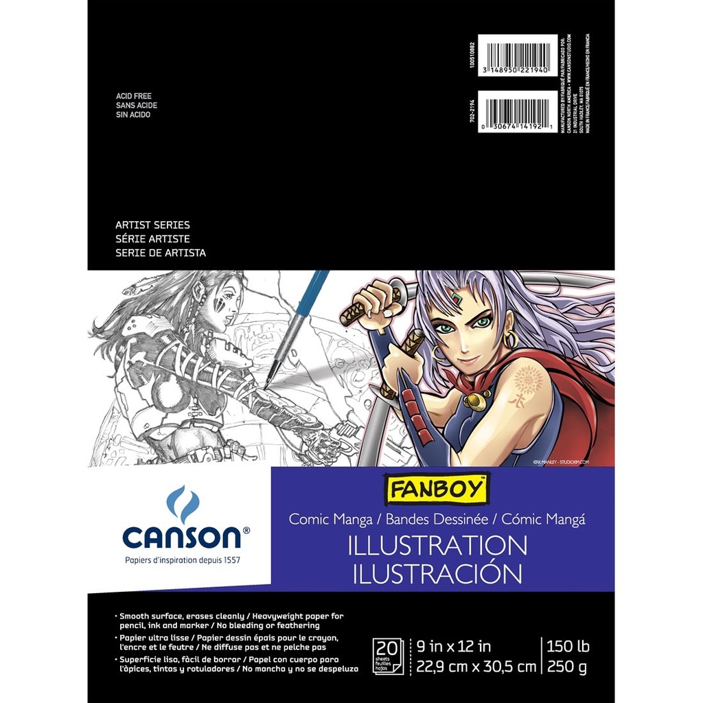 Fanboy Comic Manga Illustration Pad 9" x 12" (20 Sheets)
