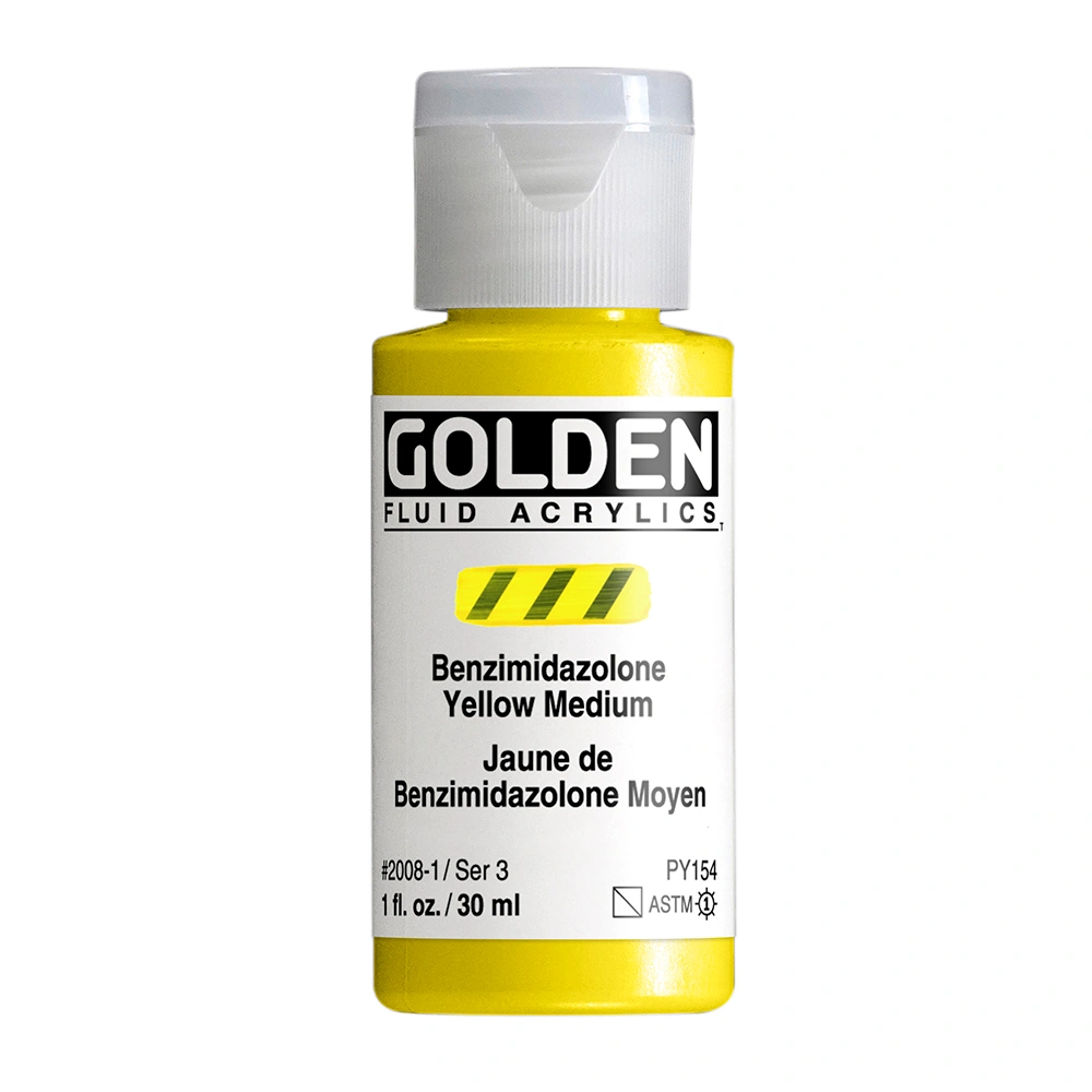 Golden Fluid 1oz. Benzimidazolone Yellow Med S3 **ND**