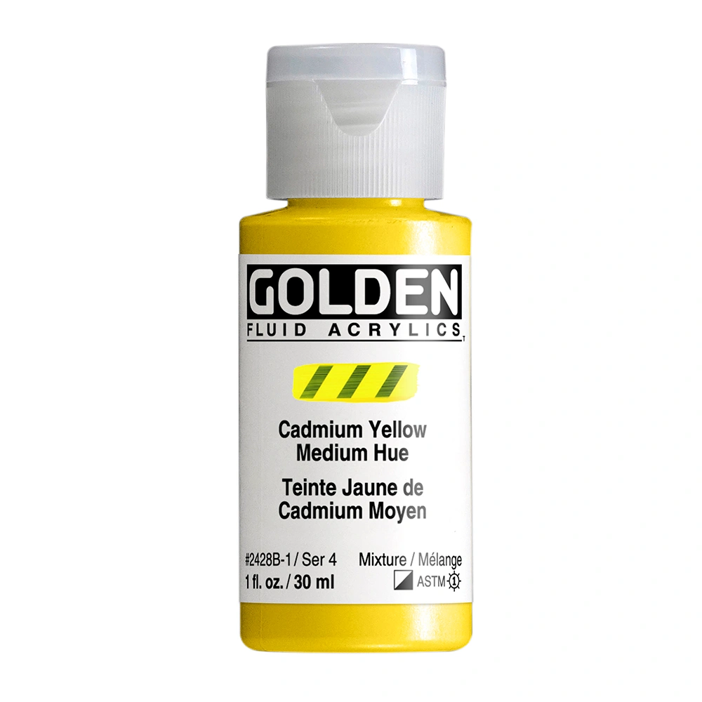 Golden Fluid 1oz. Cad Yellow Med Hue S4 **ND**