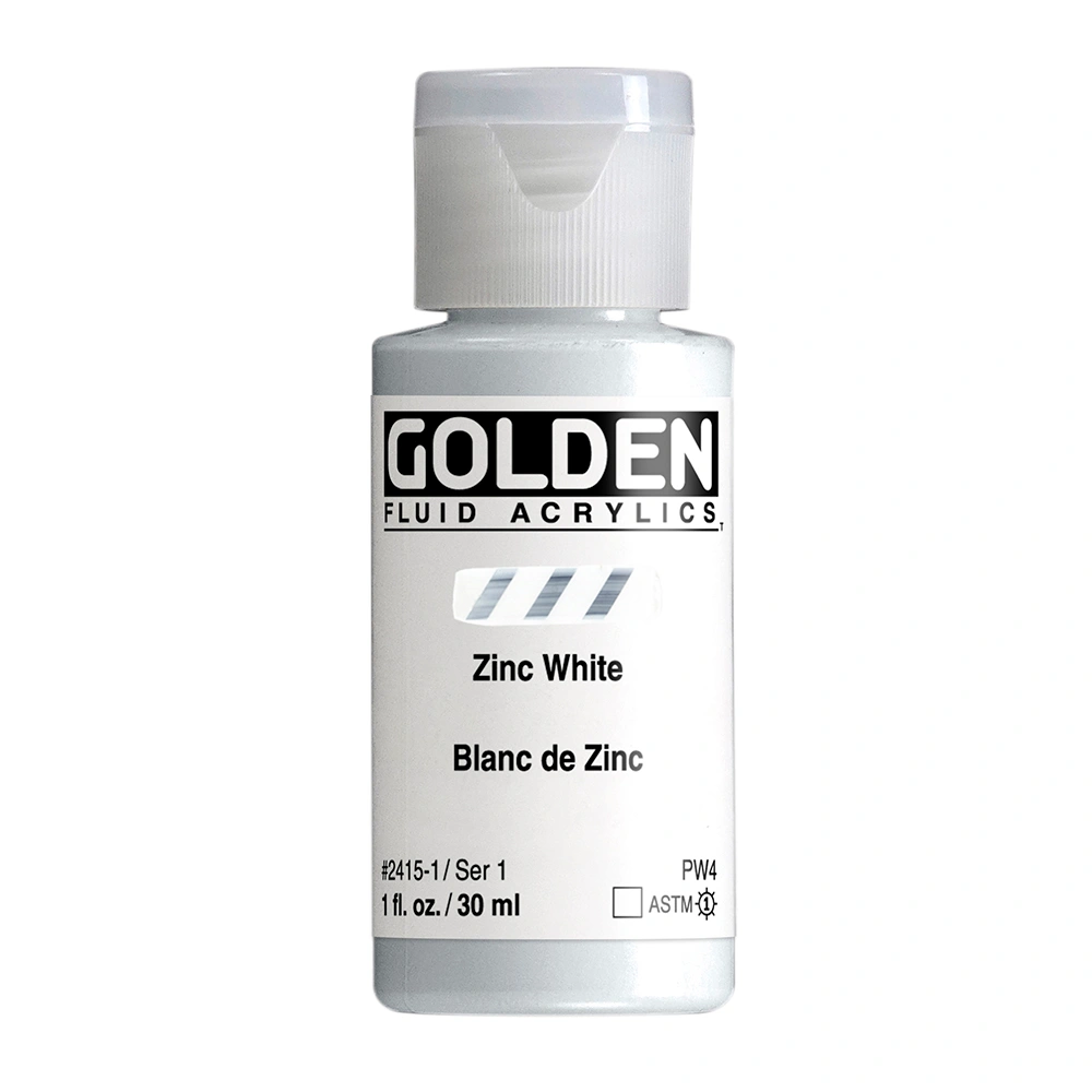 Golden Fluid 1oz. Zinc White S1 **ND**