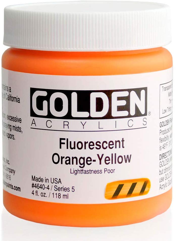 Golden Heavy Body 4oz. Jar Fluorescent Orange Yellow S5 **ND**