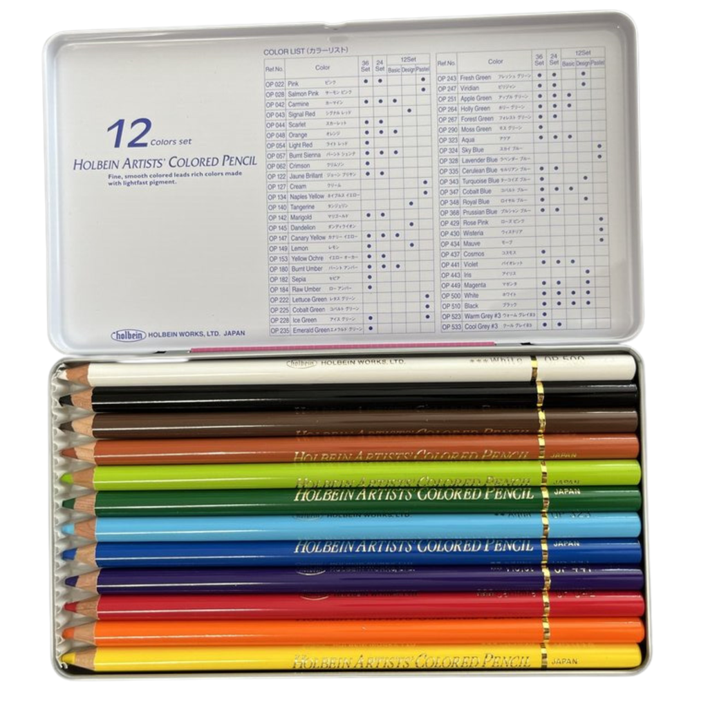 Holbein Artists' Coloured Pencil Basic Tone Set 12