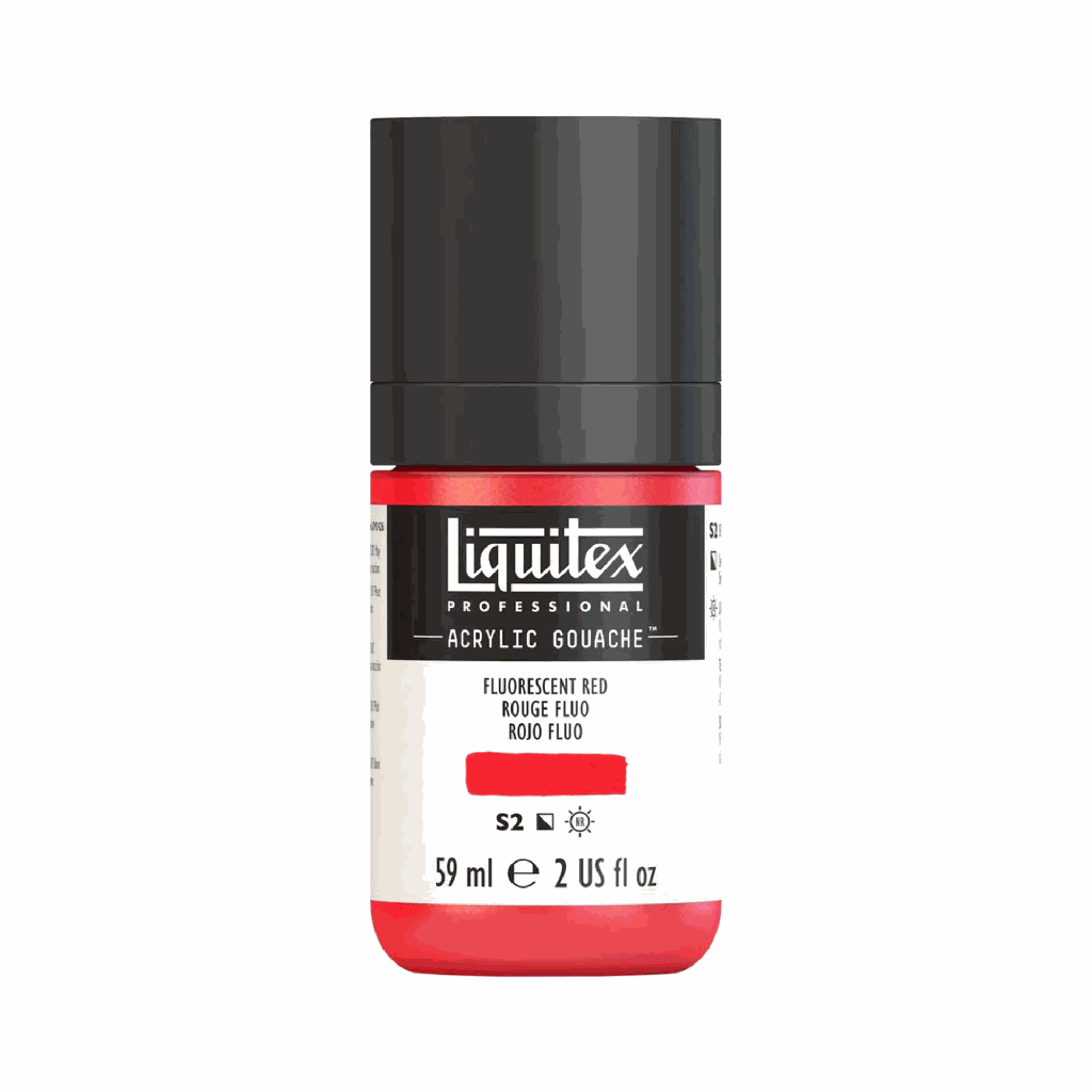 Liquitex Acrylic Gouache Fluorescent Red S2 59mL **ND**