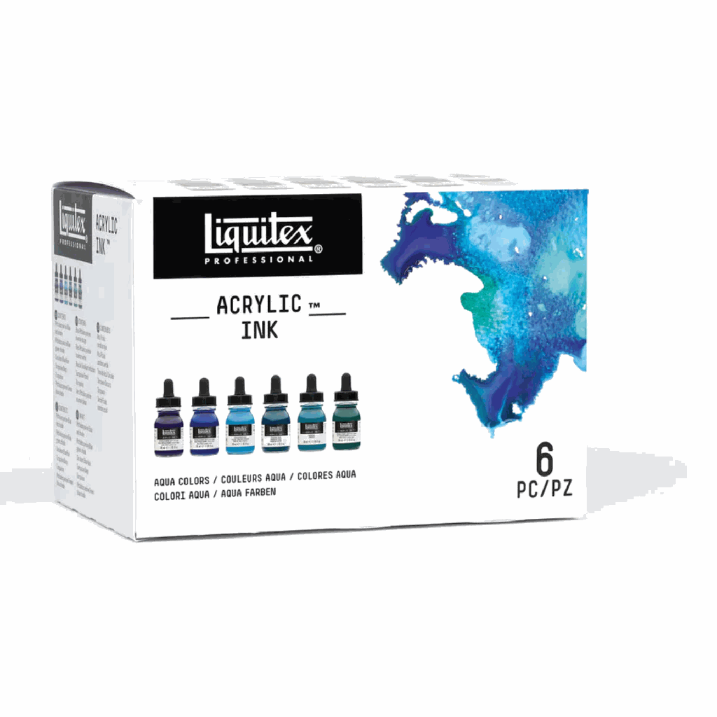 Liquitex Acrylic Ink Aqua Colors Set 6x30ml **ND**