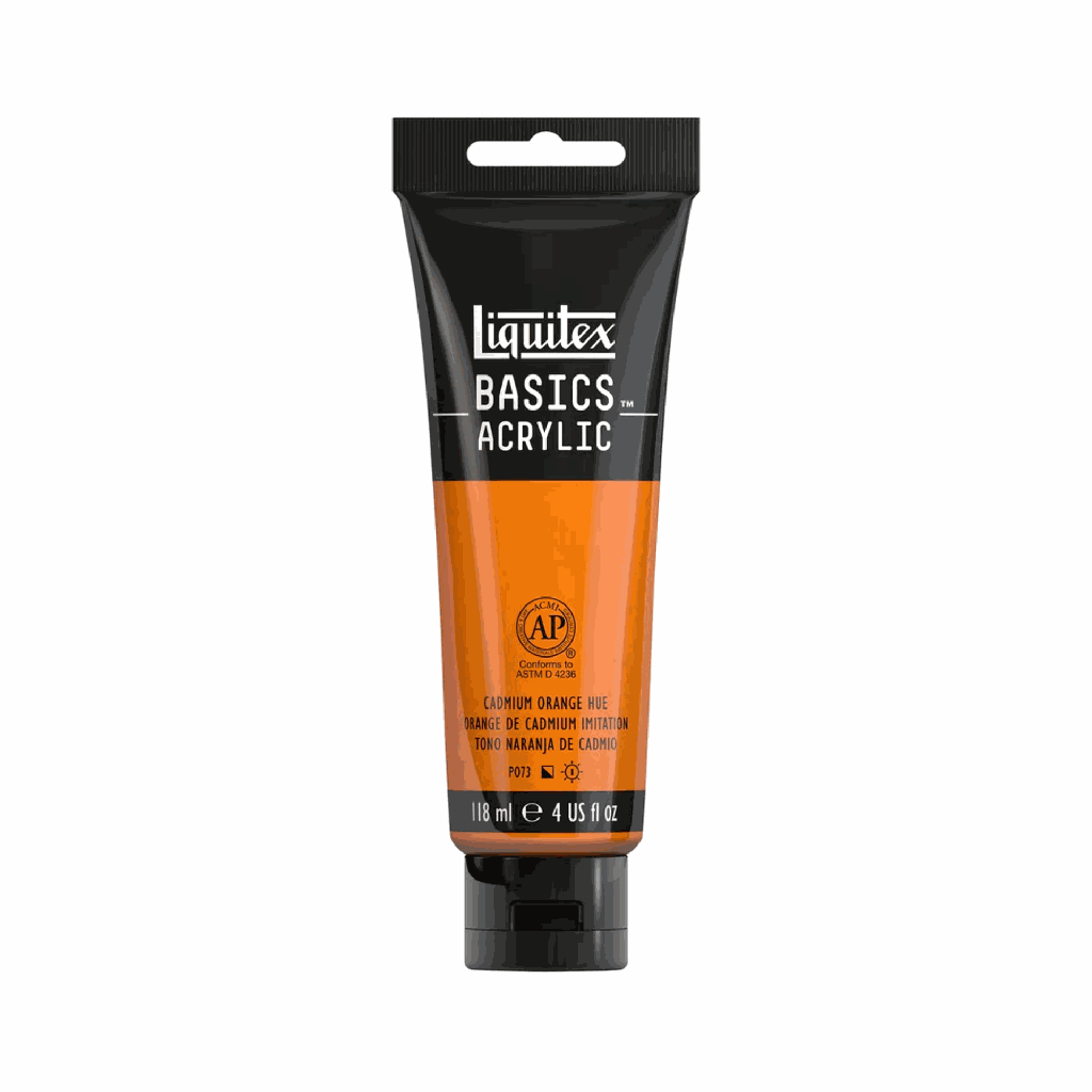 Liquitex BASICS Acrylic 118ml Cadmium Orange Hue *ND*