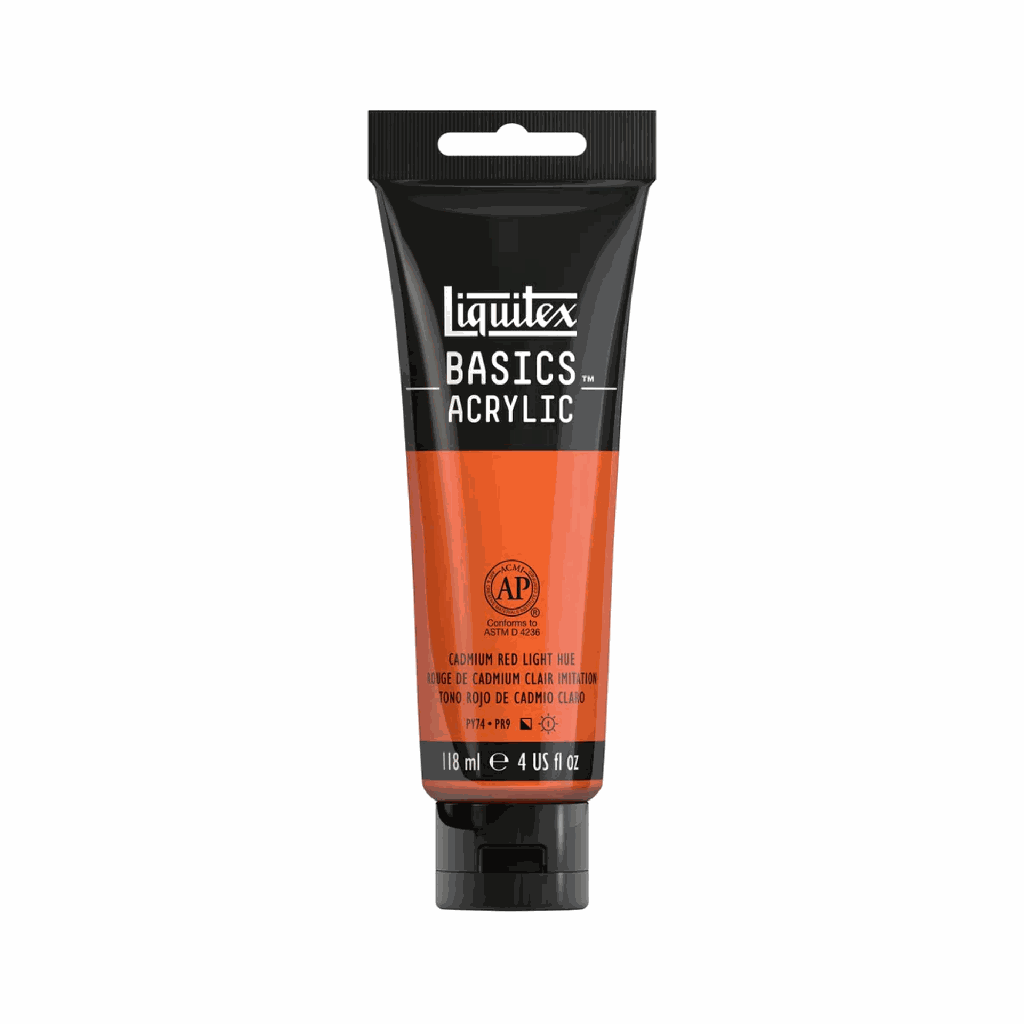 Liquitex BASICS Acrylic 118ml Cadmium Red Light Hue *ND*