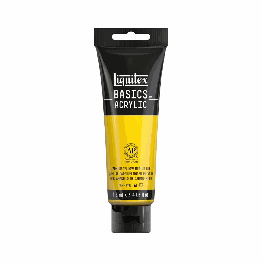 Liquitex BASICS Acrylic 118ml Cadmium Yellow Medium Hue *ND*