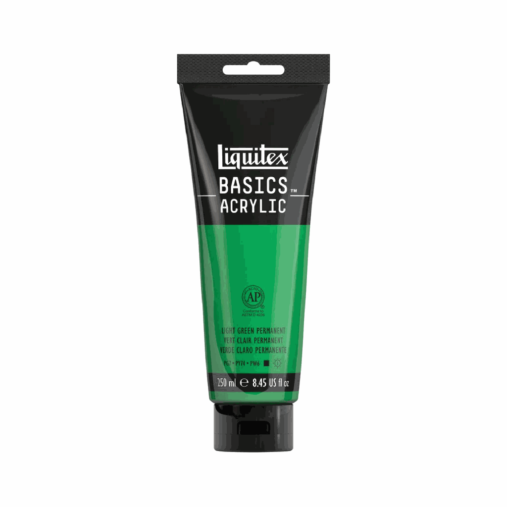 Liquitex BASICS Acrylic 250ml Light Green Permanent *ND*