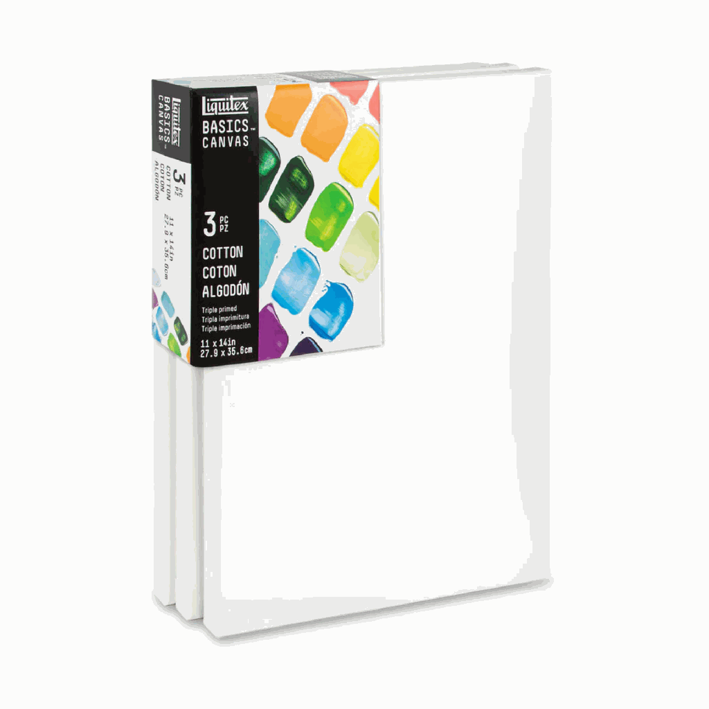 Liquitex BASICS Canvas 3 PACK 11"x14"