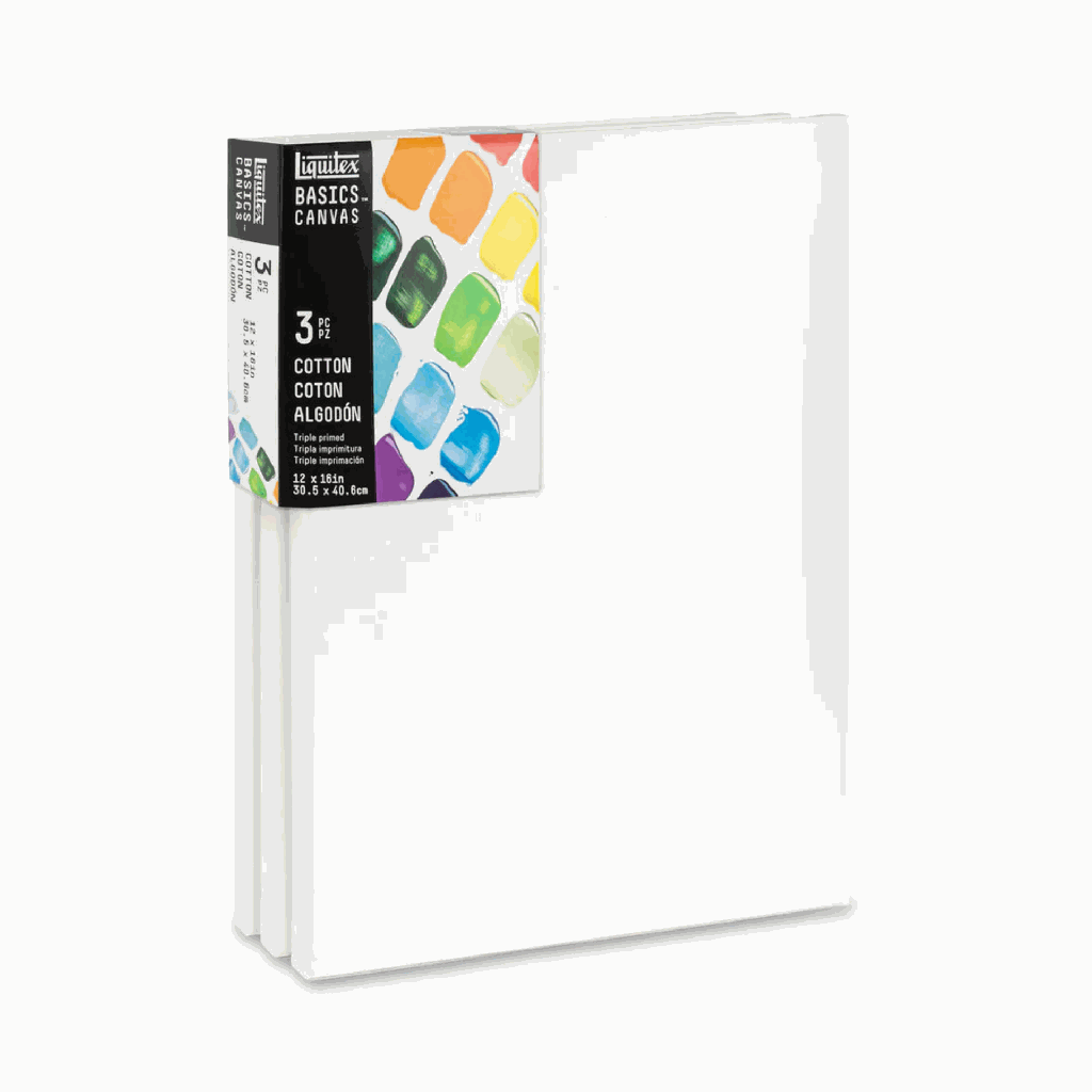 Liquitex BASICS Canvas 3 PACK 12"x16"