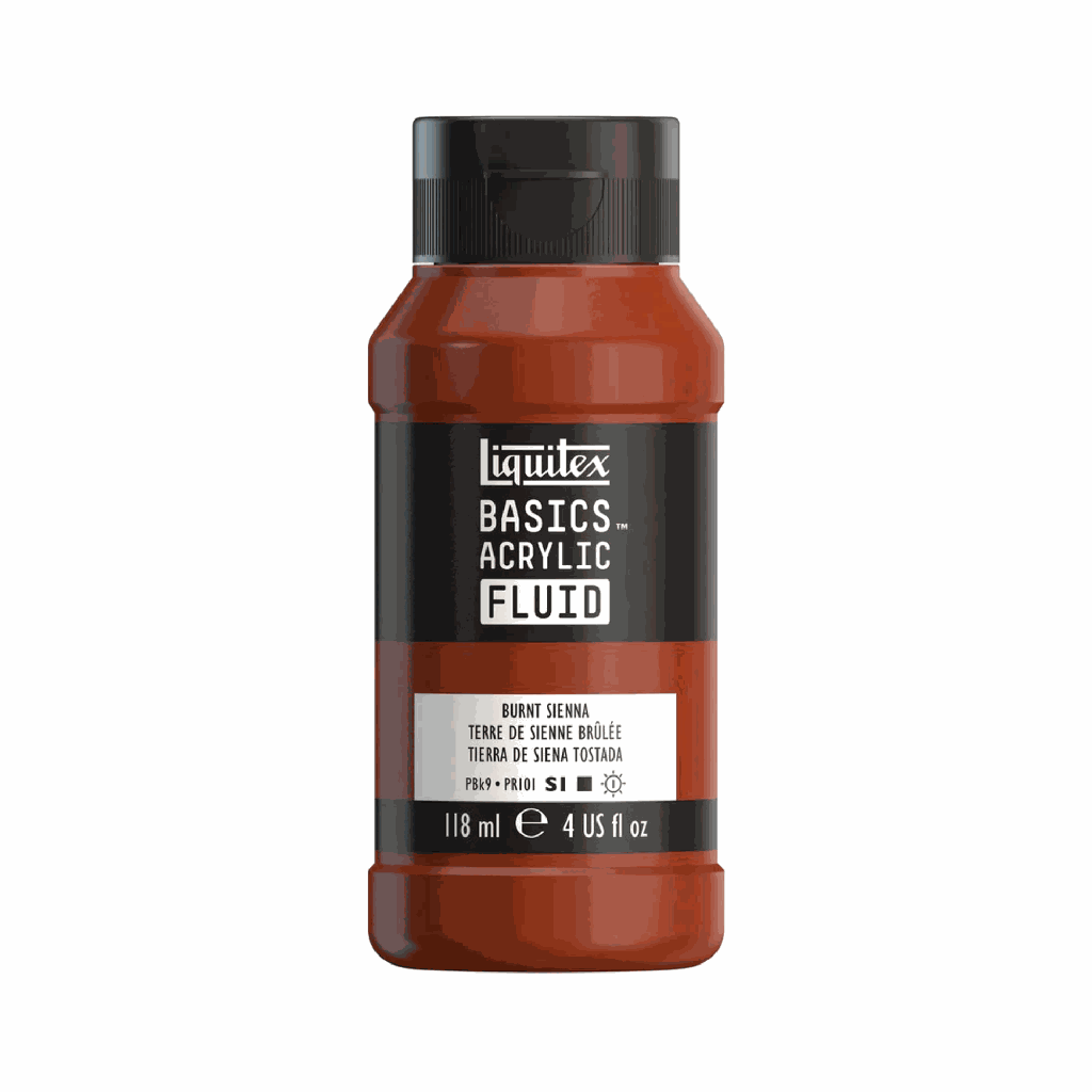 Liquitex Basics Fluid Acrylic 4oz Burnt Sienna **ND**