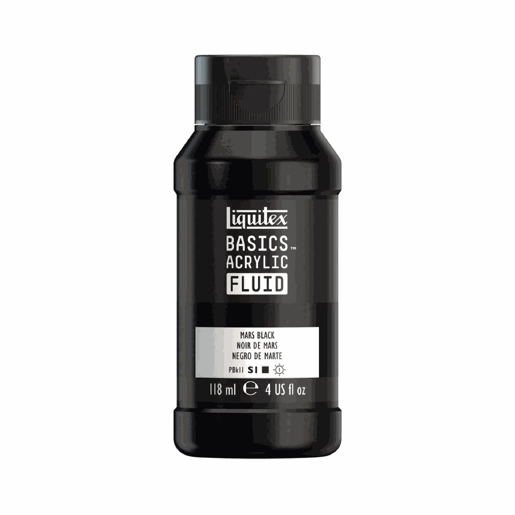 Liquitex Basics Fluid Acrylic 4oz Mars Black **ND**