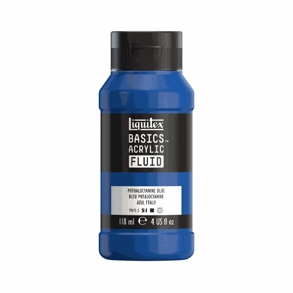 Liquitex Basics Fluid Acrylic 4oz Phthalocyanine Blue **ND**
