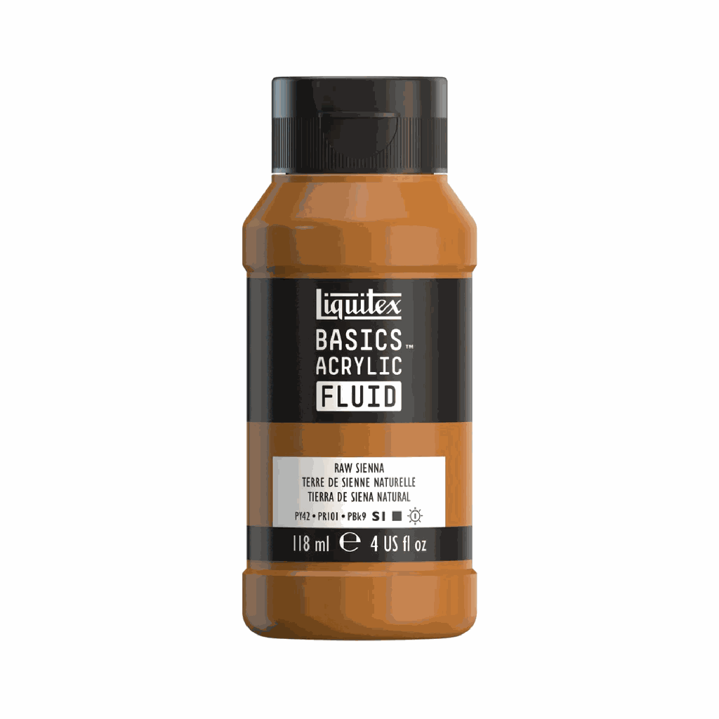 Liquitex Basics Fluid Acrylic 4oz Raw Sienna **ND**