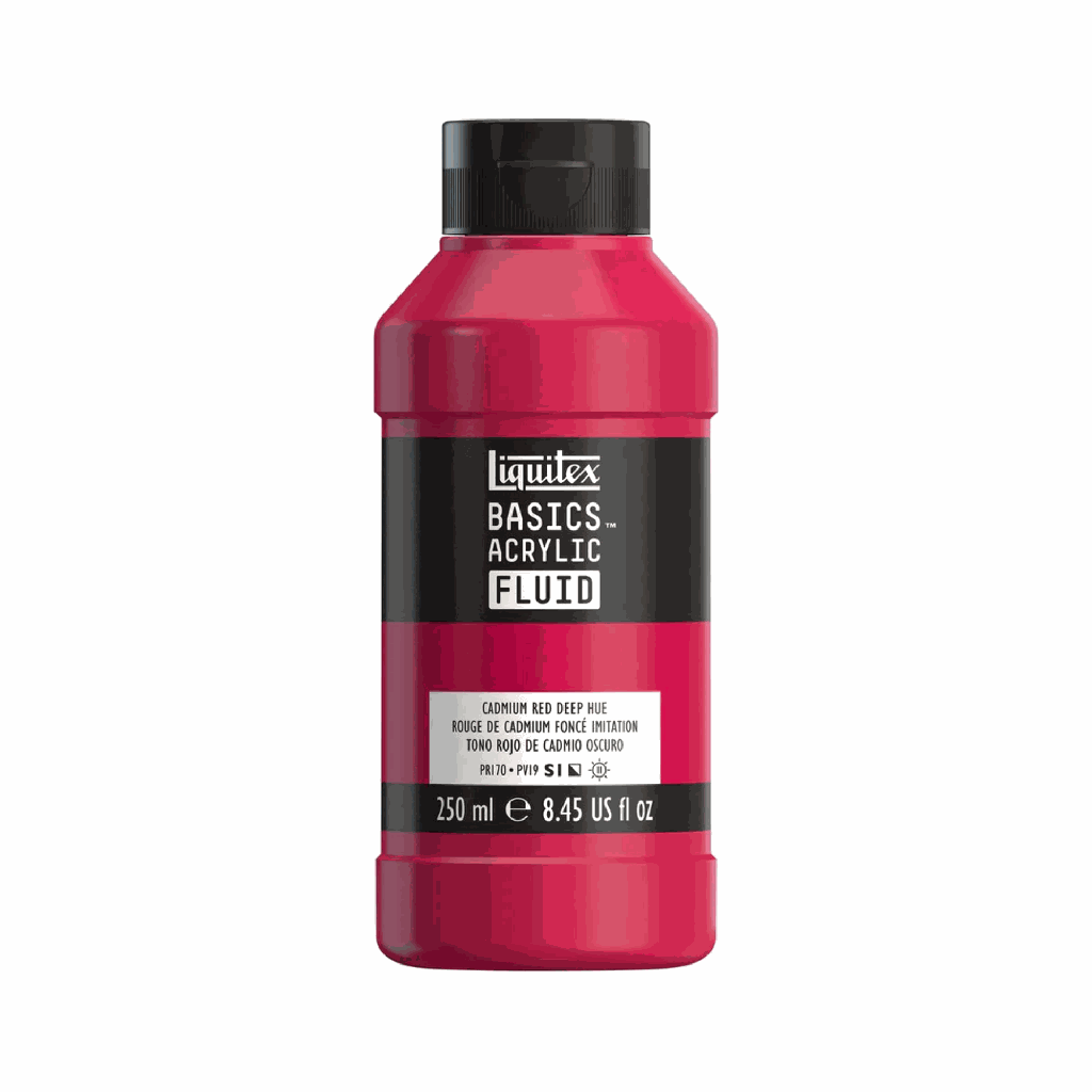 Liquitex Basics Fluid Acrylic 8.45oz Cadmium Red Deep Hue **ND**