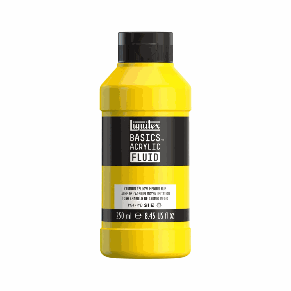 Liquitex Basics Fluid Acrylic 8.45oz Cadmium Yellow Medium Hue **ND**