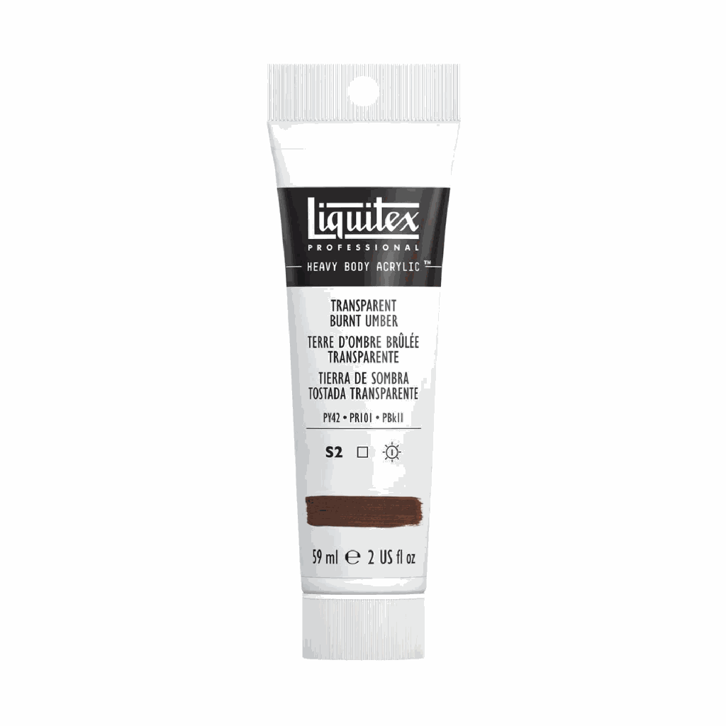 Liquitex Heavy Body Acrylic 2oz Tube Transparent Burnt Umber S2 **ND**