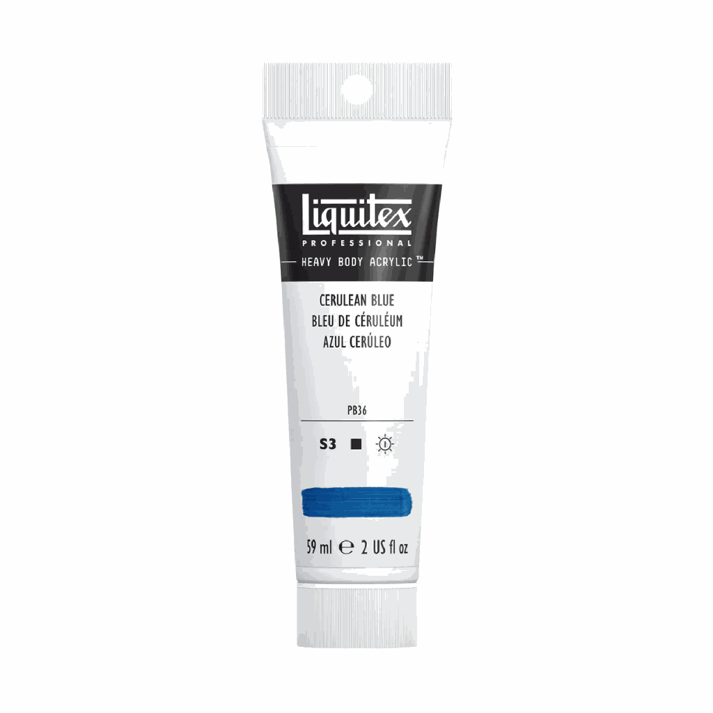 Liquitex Heavy Body Acrylic 2oz Tube Cerulean Blue S3 **ND**