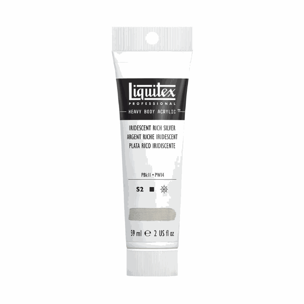 Liquitex Heavy Body Acrylic 2oz Tube Iridescent Rich Silver S2 **ND**