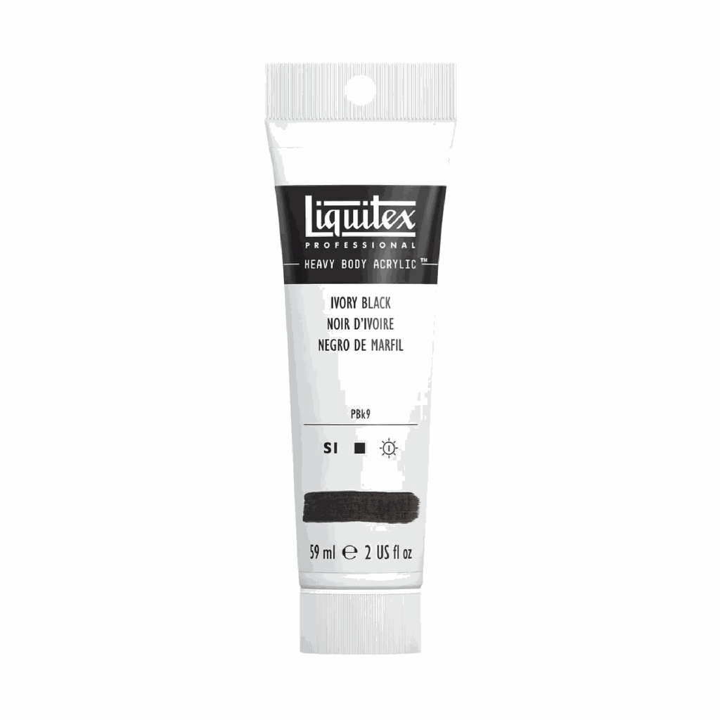 Liquitex Heavy Body Acrylic 2oz Tube Ivory Black S1 **ND**