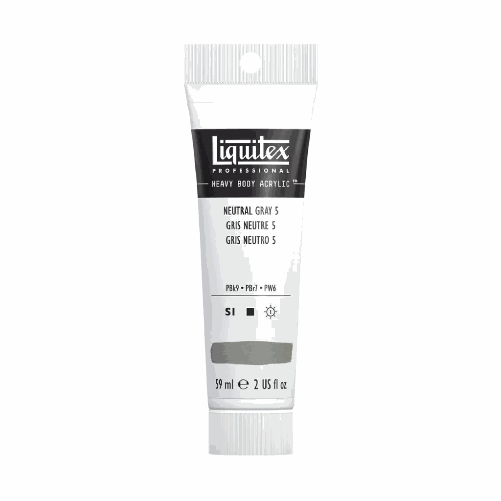 Liquitex Heavy Body Acrylic 2oz Tube Neutral Gray 5 S1 **ND**