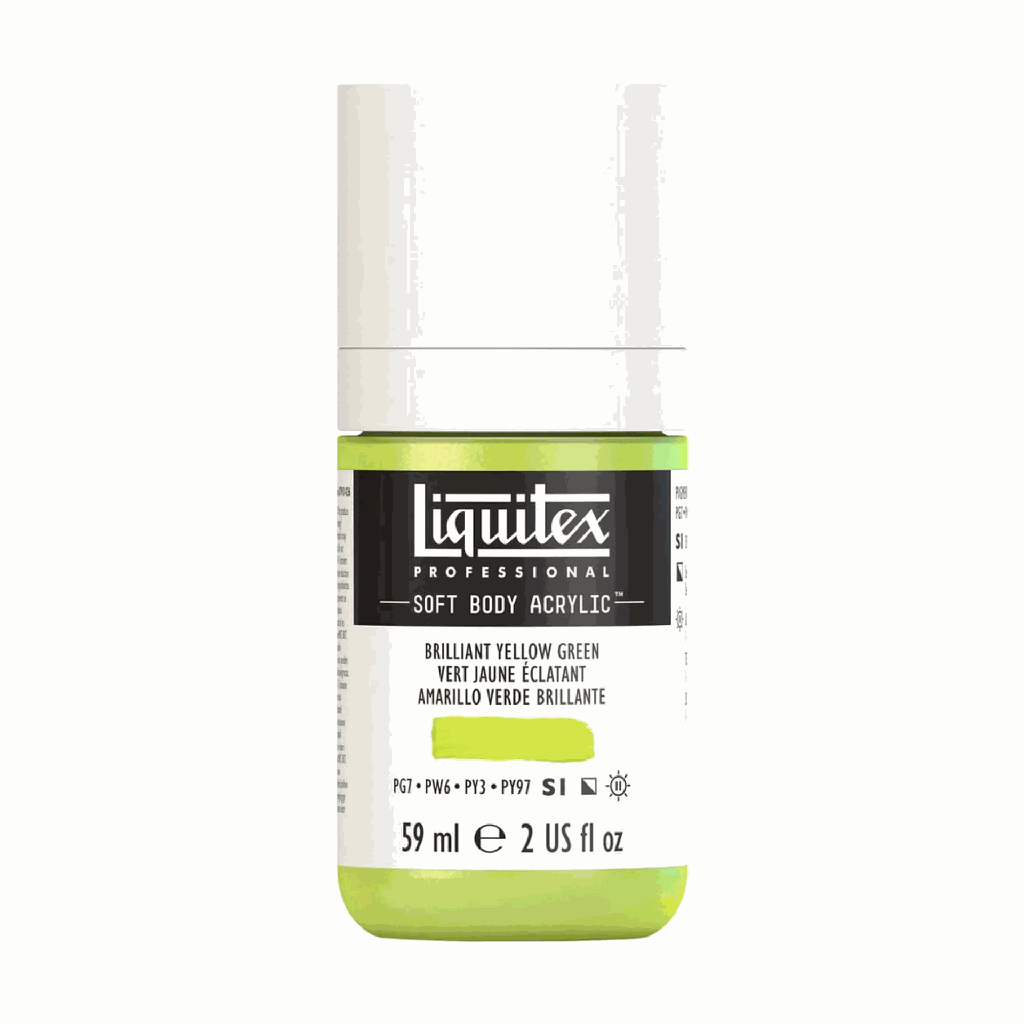 Liquitex Soft Body Acrylic 2oz. Jar Brilliant Yellow Green S1 **ND**