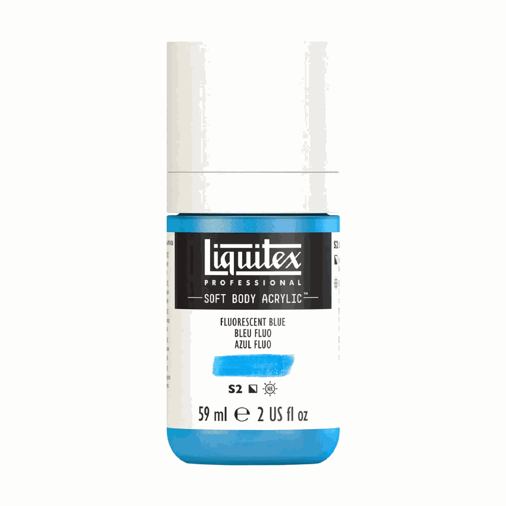 Liquitex Soft Body Acrylic 2oz. Jar Fluorescent Blue S2 **ND**