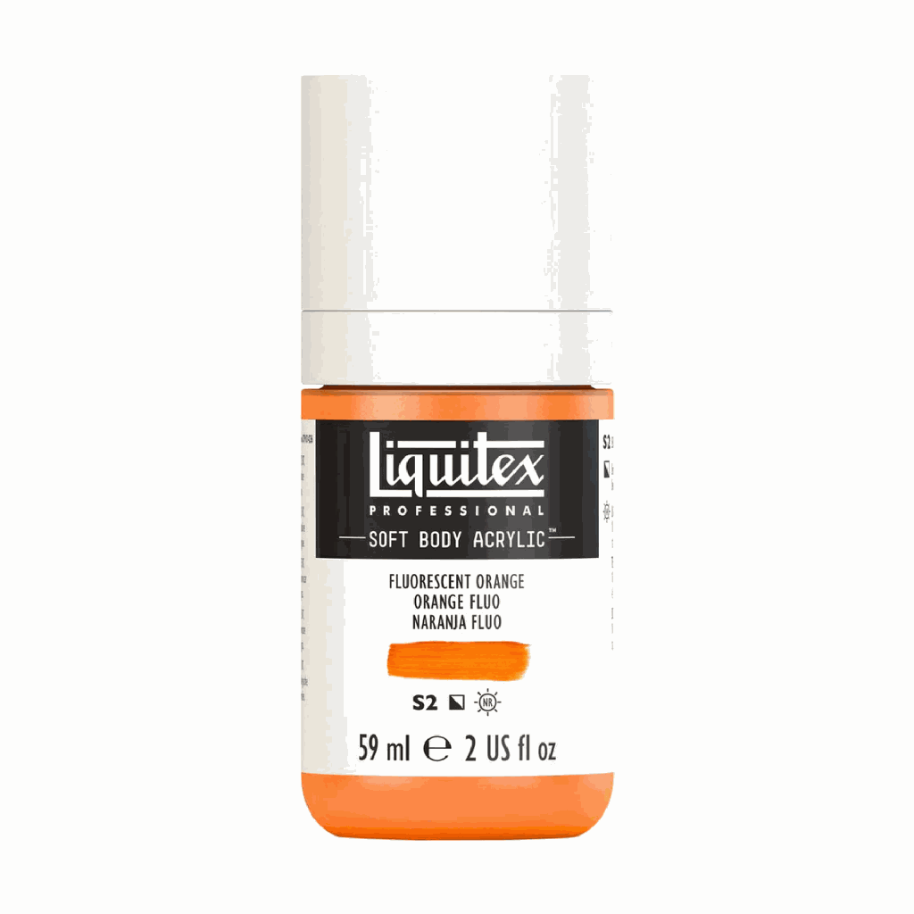 Liquitex Soft Body Acrylic 2oz. Jar Fluorescent Orange S2 **ND**