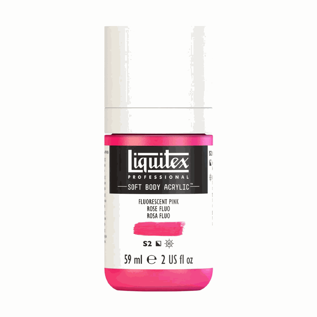Liquitex Soft Body Acrylic 2oz. Jar Fluorescent Pink S2 **ND**