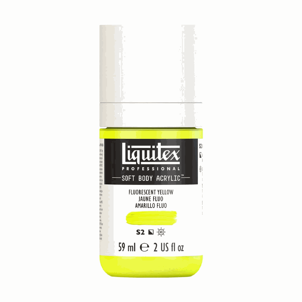 Liquitex Soft Body Acrylic 2oz. Jar Fluorescent Yellow S2 **ND**