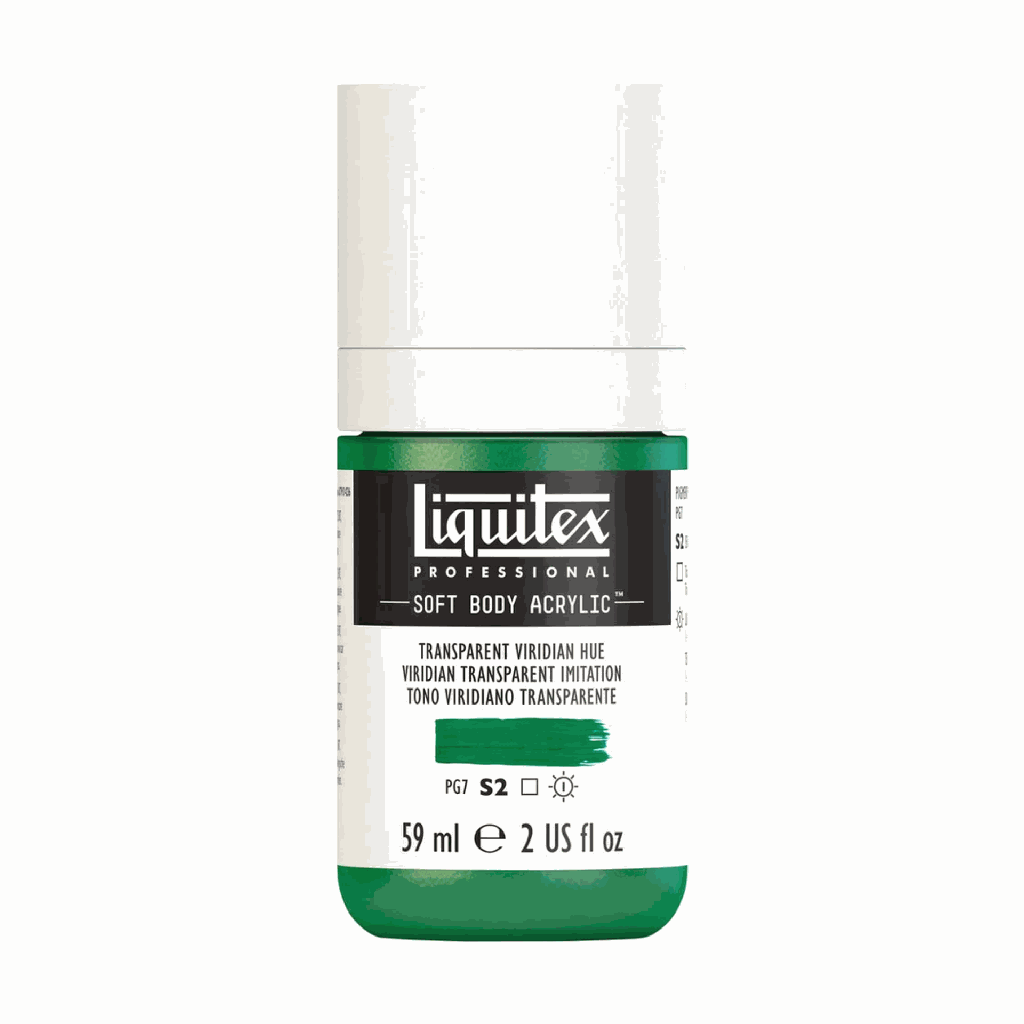 Liquitex Soft Body Acrylic 2oz. Jar Transparent Viridian Hue S2 **ND**