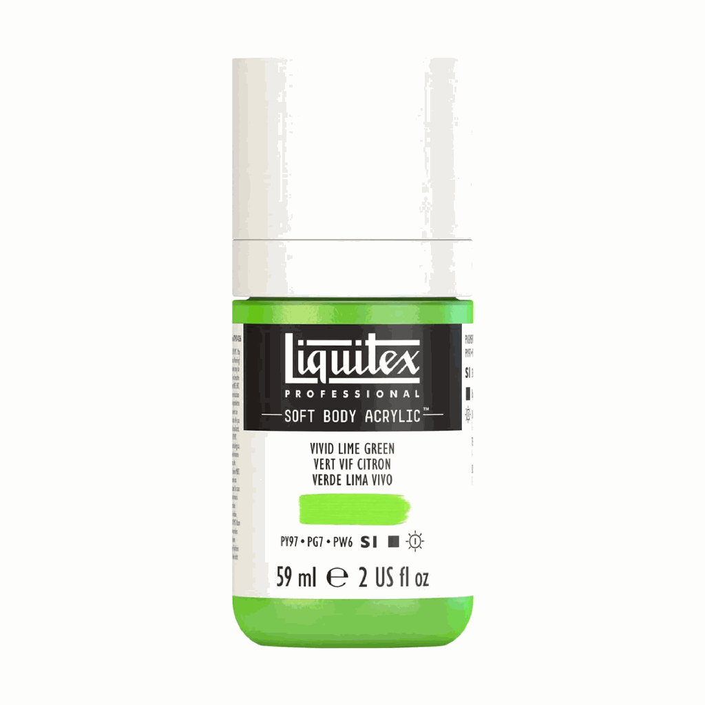 Liquitex Soft Body Acrylic 2oz. Jar Vivis Lime Green S1 **ND**