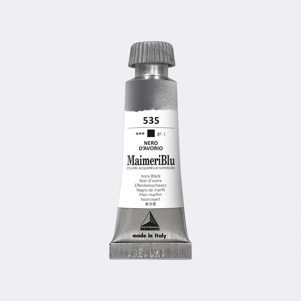 Maimeri Blu Watercolours 12ml Tube Series 1 Ivory Black **ND** *SO*