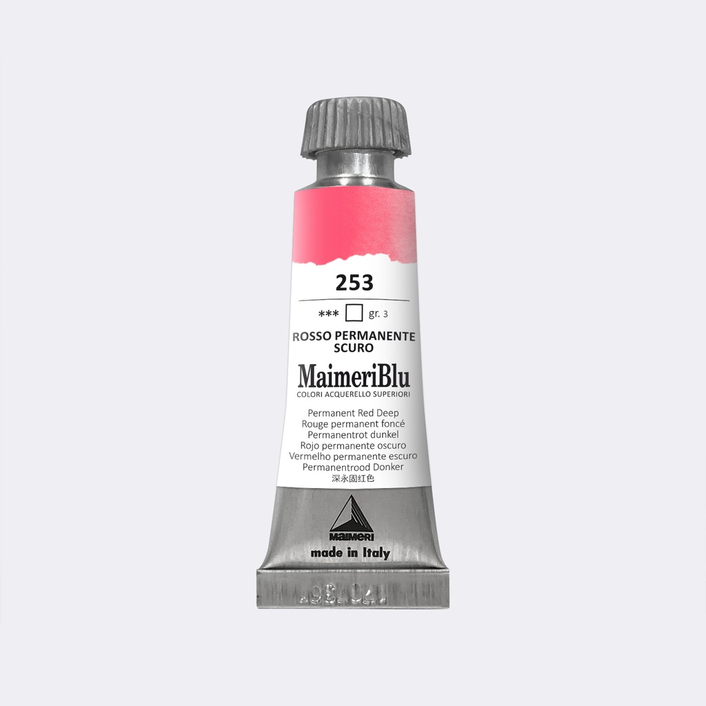 Maimeri Blu Watercolours 12ml Tube Series 3 Permanent Red Deep **ND** *SO*