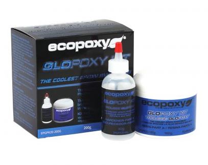 Ecopoxy Glowpoxy Blue 200g kit **ND**