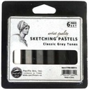 Pacific Arc Sketching Pastels Classic Grey Tones 6 pc Set