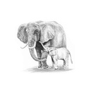 Royal & Langnickel Mini Sketching Made Easy Elephant & Baby