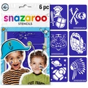 Snazaroo Stencil 6 PK - Boys Adventure